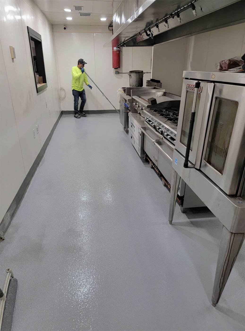 Urethane cement commercial kitchen floor